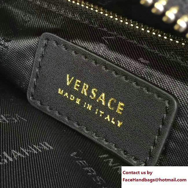 Versace Mesh and Snake Pattern Small Backpack Black