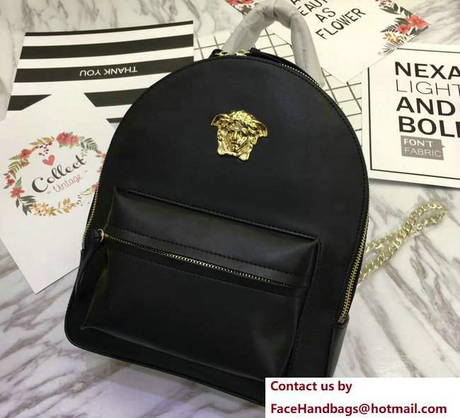 Versace Palazzo Nappa Leather Small Backpack Black