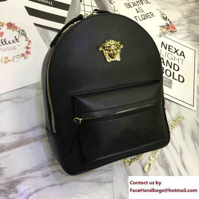 Versace Palazzo Nappa Leather Small Backpack Black