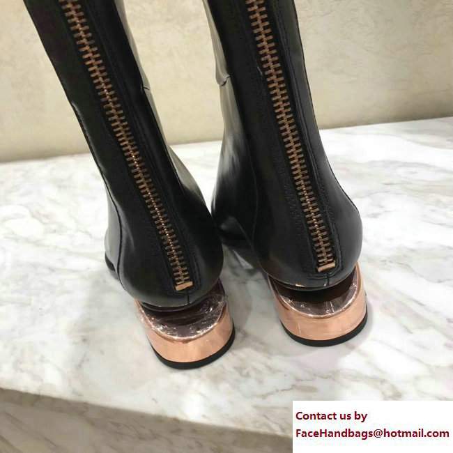 alexander wang black overknee calfskin boots