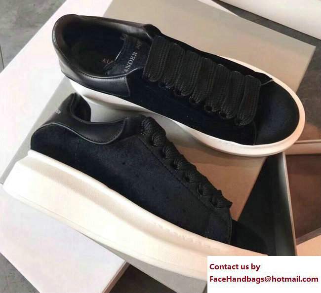 Alexander McQueen Velvet Lovers Sneakers Black 2017