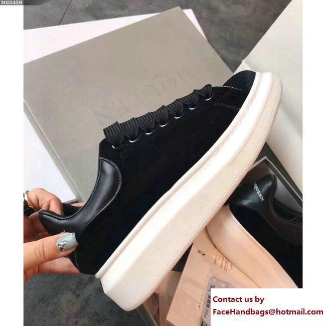 Alexander McQueen Velvet Lovers Sneakers Black 2017