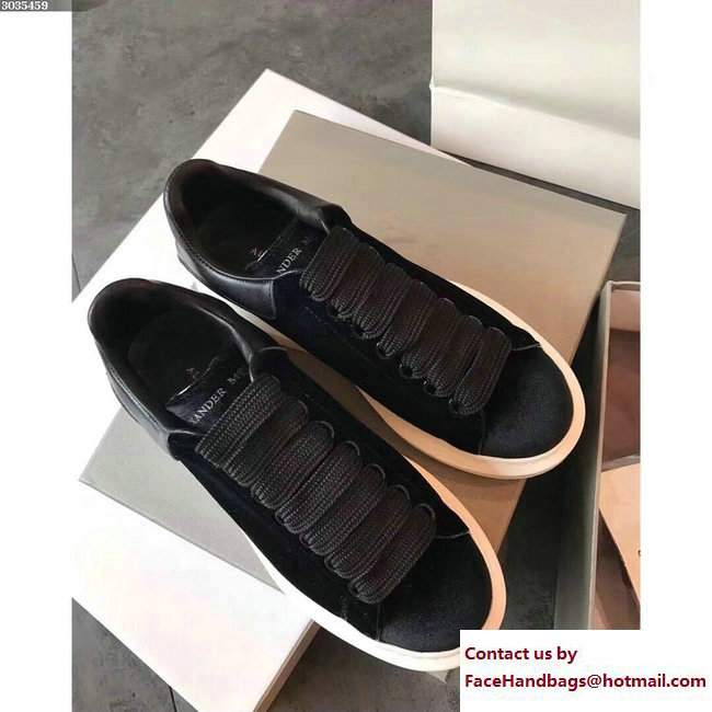 Alexander McQueen Velvet Lovers Sneakers Black 2017