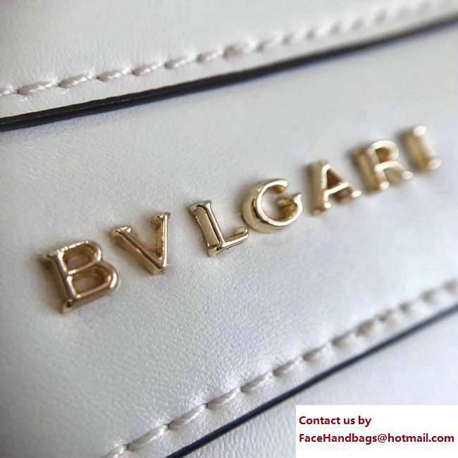 Bvlgari Flower Serpenti Forever Flap Cover Top Handle Bag White/Light Purple 2017