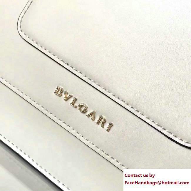 Bvlgari Gen Studs Serpenti Forever Flap Cover Shoulder Bag White/Pink 2017