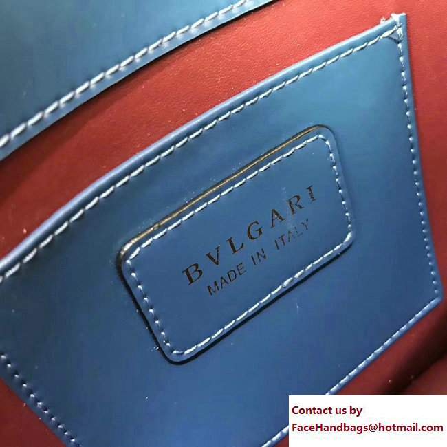 Bvlgari Gen Studs Serpenti Forever Flap Cover Small Bag Blue 2017