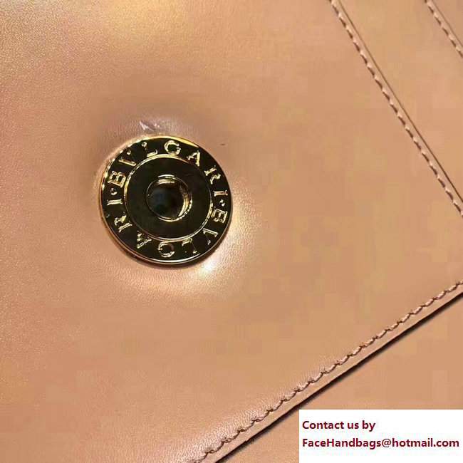 Bvlgari Gen Studs Serpenti Forever Flap Cover Small Bag Nude 2017