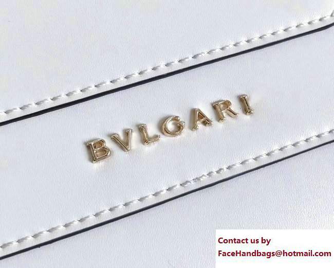 Bvlgari Gen Studs Serpenti Forever Flap Cover Top Handle Bag White/Green 2017