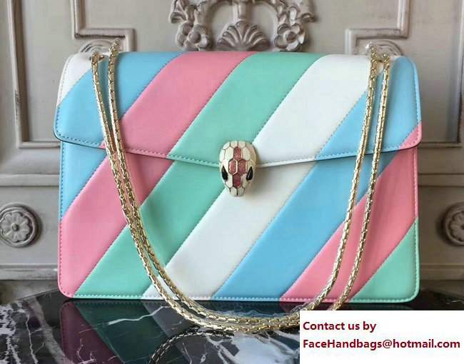 Bvlgari Multicolor Serpenti Forever Flap Cover Medium Bag 2017 - Click Image to Close