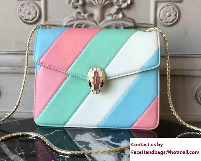 Bvlgari Multicolor Serpenti Forever Flap Cover Small Bag 2017