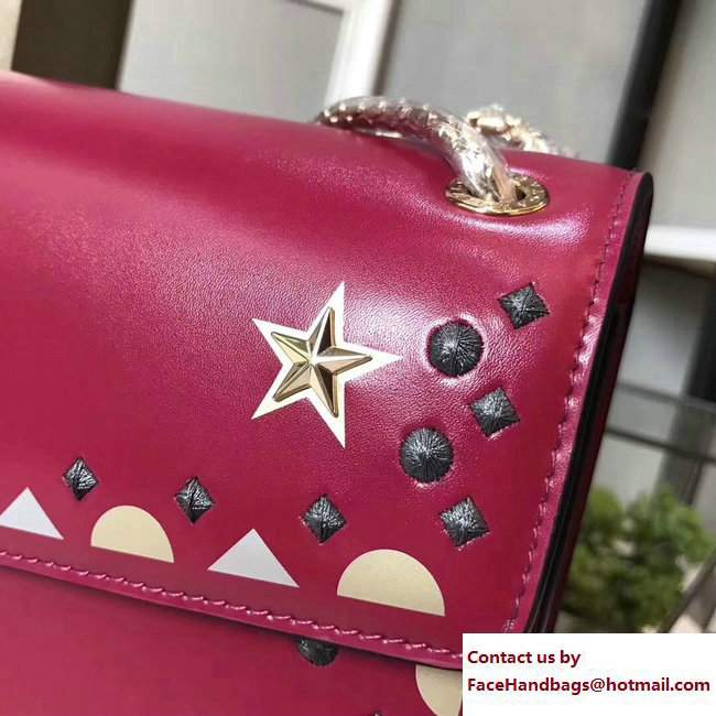 Bvlgari Star Studs Serpenti Forever Flap Cover Medium Bag Fuchsia 2017