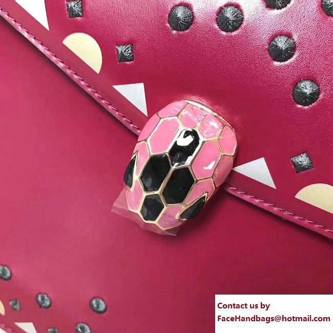 Bvlgari Star Studs Serpenti Forever Flap Cover Medium Bag Fuchsia 2017