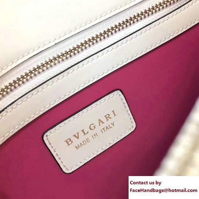 Bvlgari Star Studs Serpenti Forever Flap Cover Medium Bag White 2017