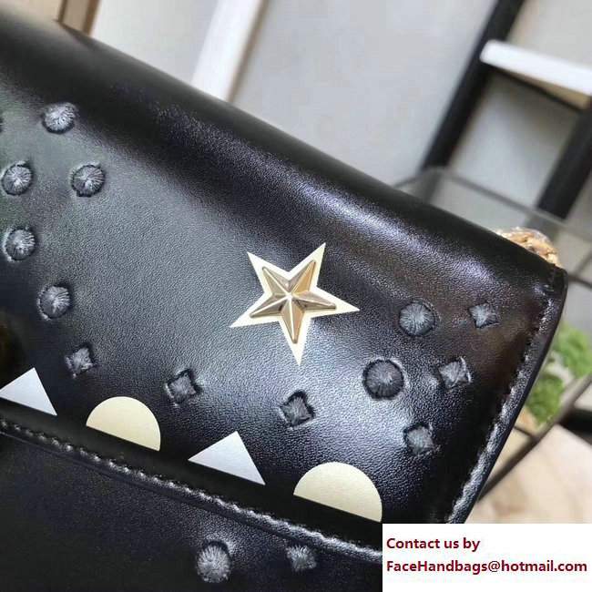 Bvlgari Star Studs Serpenti Forever Flap Cover Small Bag Black 2017