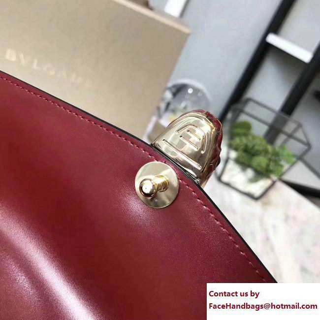 Bvlgari Star Studs Serpenti Forever Flap Cover Small Bag Dark Red 2017