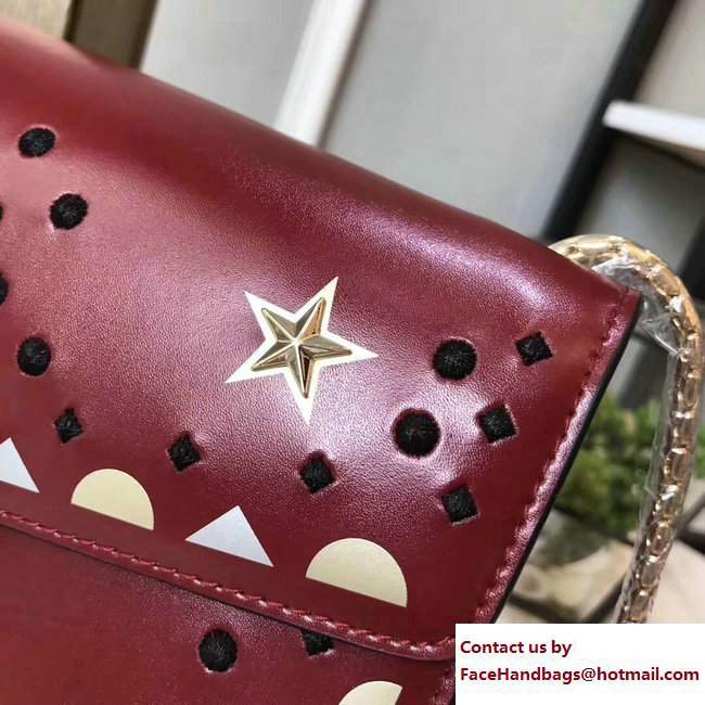 Bvlgari Star Studs Serpenti Forever Flap Cover Small Bag Dark Red 2017