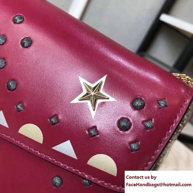 Bvlgari Star Studs Serpenti Forever Flap Cover Small Bag Fuchsia 2017