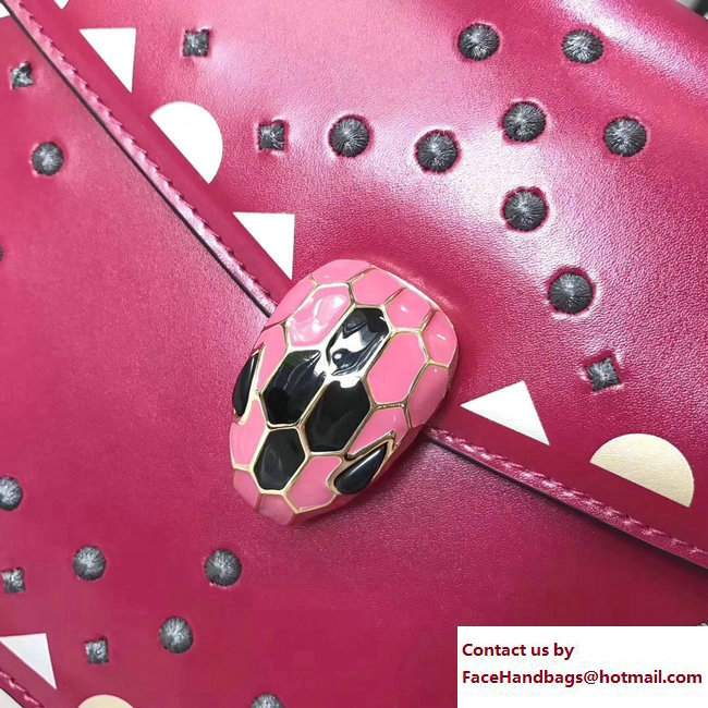 Bvlgari Star Studs Serpenti Forever Flap Cover Small Bag Fuchsia 2017