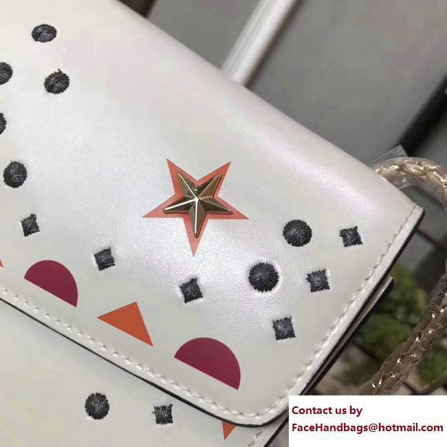 Bvlgari Star Studs Serpenti Forever Flap Cover Small Bag White 2017