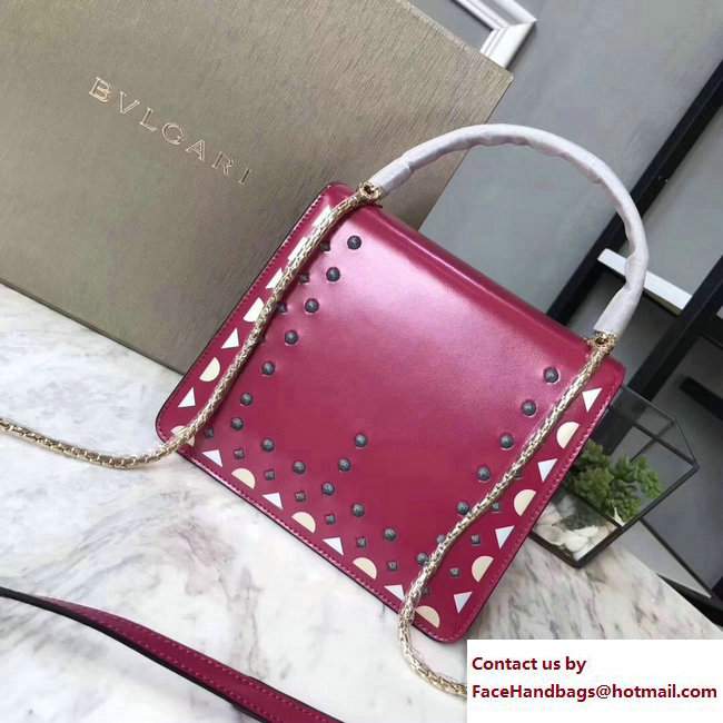 Bvlgari Star Studs Serpenti Forever Flap Cover Top Handle Bag Fuchsia 2017