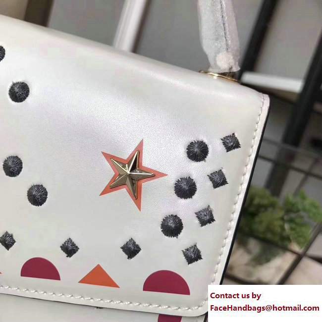 Bvlgari Star Studs Serpenti Forever Flap Cover Top Handle Bag White 2017