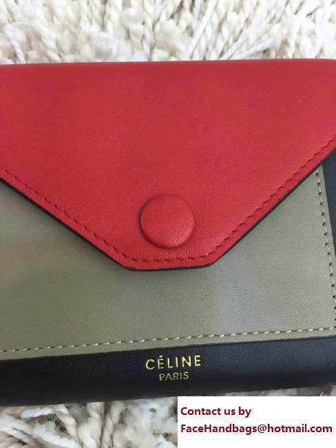 Celine Pocket Trifolded Multifunction Small Wallet 103783 02