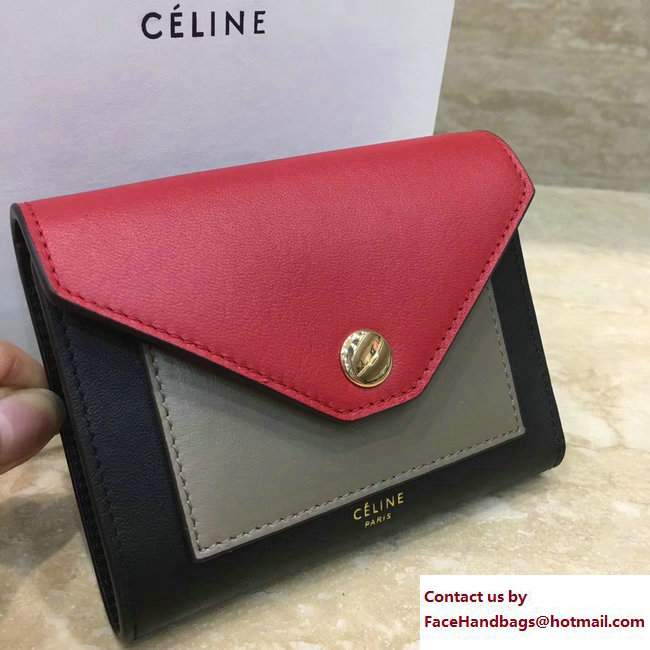 Celine Pocket Trifolded Multifunction Small Wallet 103783 09