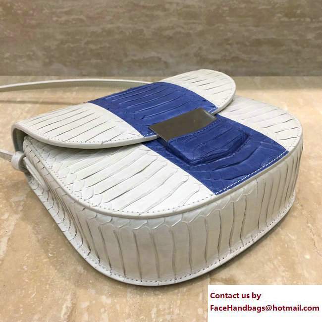 Celine Watersnake Small Trotteur Shoulder Bag Linen/Washed Blue 2017