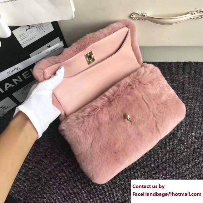 Chanel Orylag Lambskin Flap Bag Pink 2017