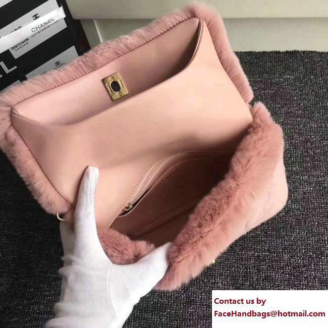 Chanel Orylag Lambskin Flap Bag Pink 2017