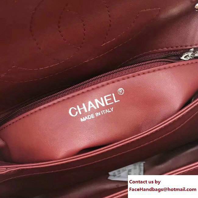 Chanel Trendy CC Small Flap Top Handle Bag A92236 Burgundy/Silver 2017