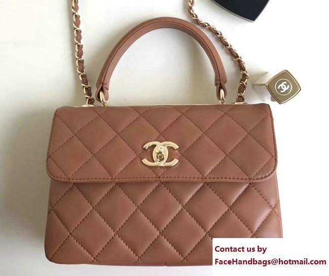 Chanel Trendy CC Small Flap Top Handle Bag A92236 Caramel/Gold 2017 - Click Image to Close