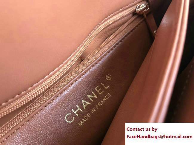 Chanel Trendy CC Small Flap Top Handle Bag A92236 Caramel/Gold 2017