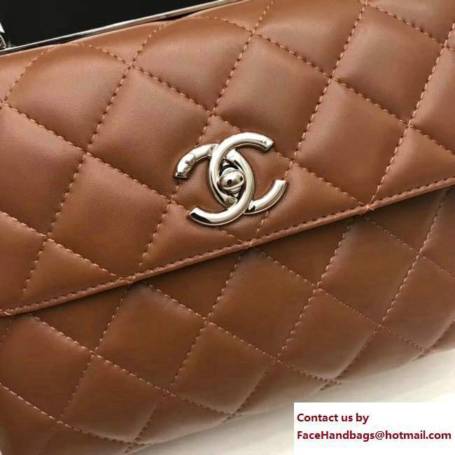 Chanel Trendy CC Small Flap Top Handle Bag A92236 Caramel/Silver 2017