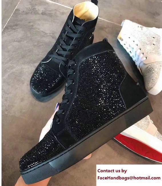 Christian Louboutin Louis Strass Sneakers Black 2017