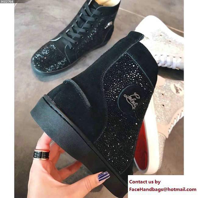 Christian Louboutin Louis Strass Sneakers Black 2017