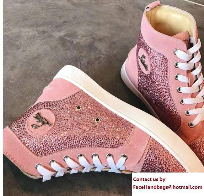 Christian Louboutin Louis Strass Sneakers Pink 2017