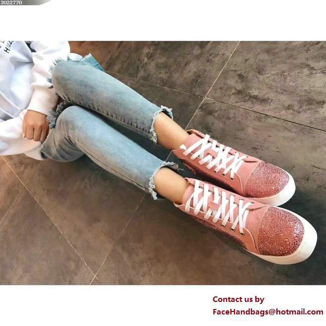 Christian Louboutin Louis Strass Sneakers Pink 2017