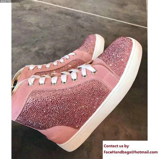 Christian Louboutin Louis Strass Sneakers Pink 2017