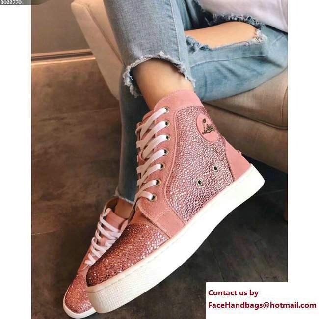 Christian Louboutin Louis Strass Sneakers Pink 2017