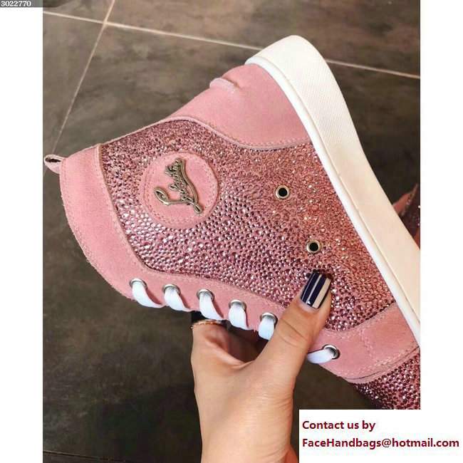 Christian Louboutin Louis Strass Sneakers Pink 2017