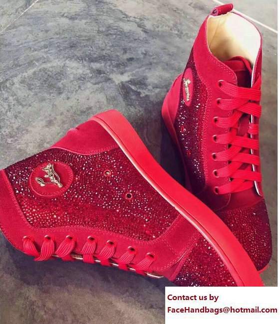 Christian Louboutin Louis Strass Sneakers Red 2017