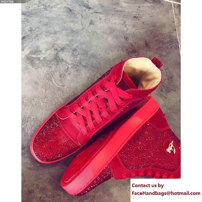 Christian Louboutin Louis Strass Sneakers Red 2017