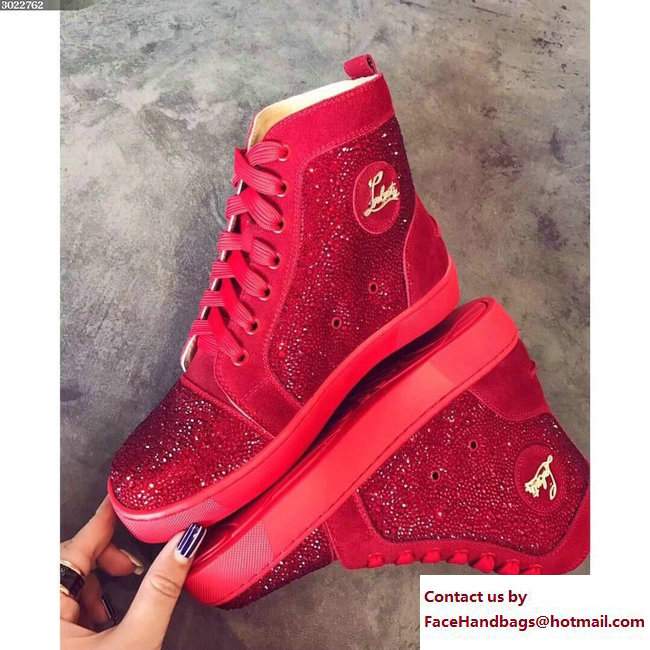 Christian Louboutin Louis Strass Sneakers Red 2017