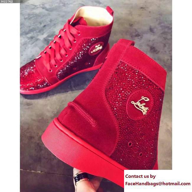 Christian Louboutin Louis Strass Sneakers Red 2017