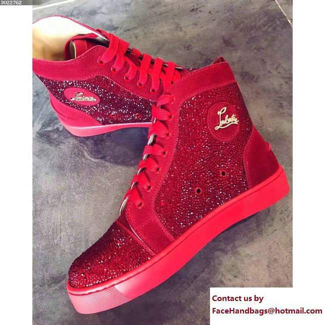 Christian Louboutin Louis Strass Sneakers Red 2017