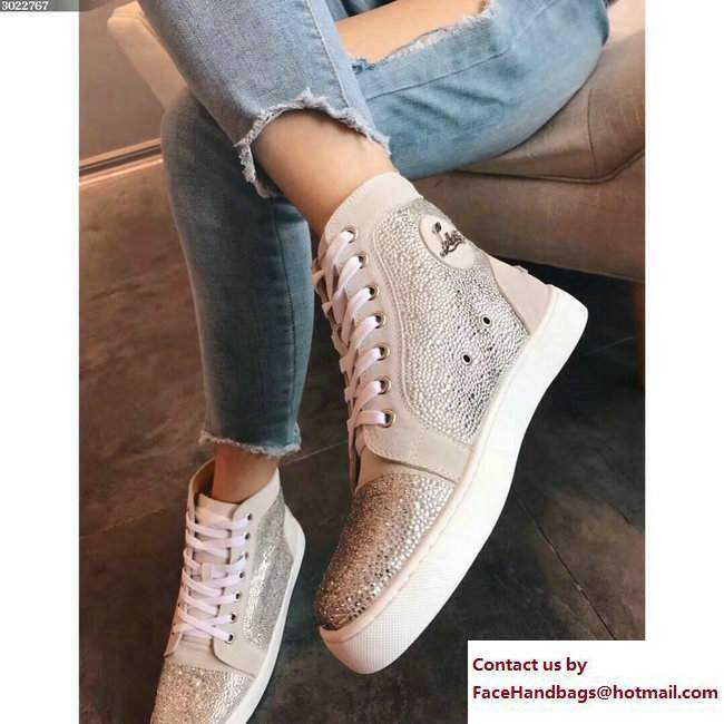 Christian Louboutin Louis Strass Sneakers White 2017