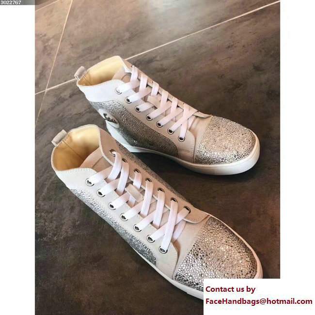 Christian Louboutin Louis Strass Sneakers White 2017