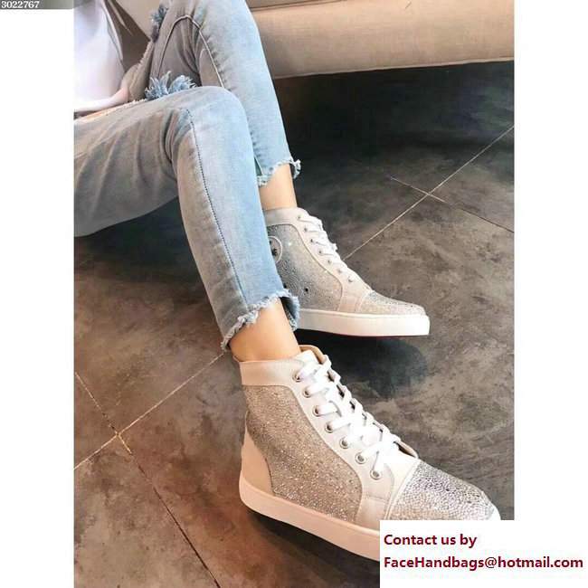 Christian Louboutin Louis Strass Sneakers White 2017