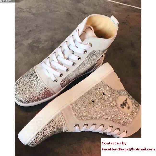 Christian Louboutin Louis Strass Sneakers White 2017